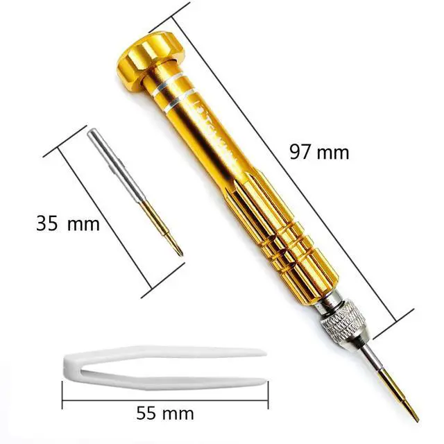 Alt view image 6 of 6 - Eyeglass Repair Kit, S2 Steel Screwdriver with 15 Types of Screws, Precision Eye Glass Repair Tool Set (Gold2in1-screws)
