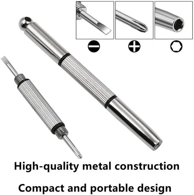 Alt view image 3 of 7 - 3 In 1 Eyeglass Screwdriver, 2 Packs Mini Screwdriver Repair Tool | Flat, For Sunglasses, Eyeglass Repair Kit