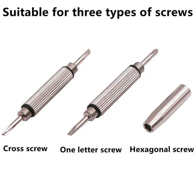 Alt view image 4 of 7 - 3 In 1 Eyeglass Screwdriver, 2 Packs Mini Screwdriver Repair Tool | Flat, For Sunglasses, Eyeglass Repair Kit