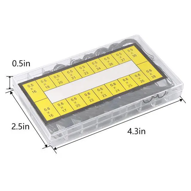 Alt view image 7 of 7 - 180 Pcs O Ring Watch Gasket, Rubber Seal O Ring Watch Gasket Set 18 Types Rubber Sealing Watch Back Cover for Watch Repair Waterproof Seal Gasket Repair Tool Watch Seal Gaskets