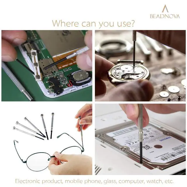 Alt view image 5 of 5 - Eyeglass Screwdriver with Case Mini Kit Set Small Screwdriver for Eyeglasses Jewelry Watch Repair DIY (6pcs)
