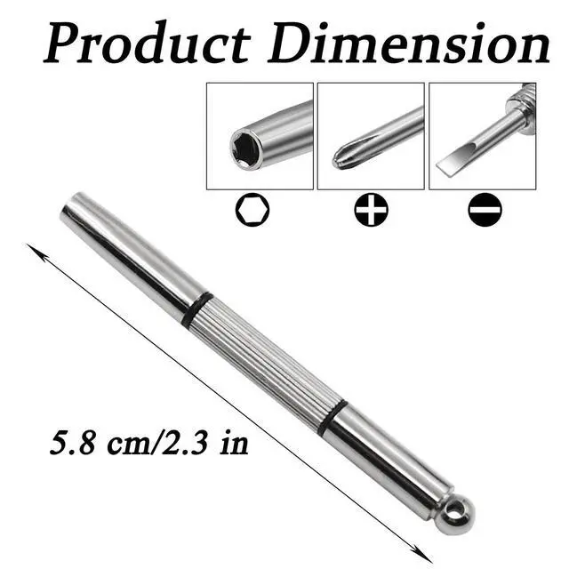 Alt view image 2 of 7 - 2 Pcs Multifunctional Mini Glasses Screwdriver 3 in 1 Eyeglass Screwdriver Repairing Tool Hex, Phillips, Flat Head