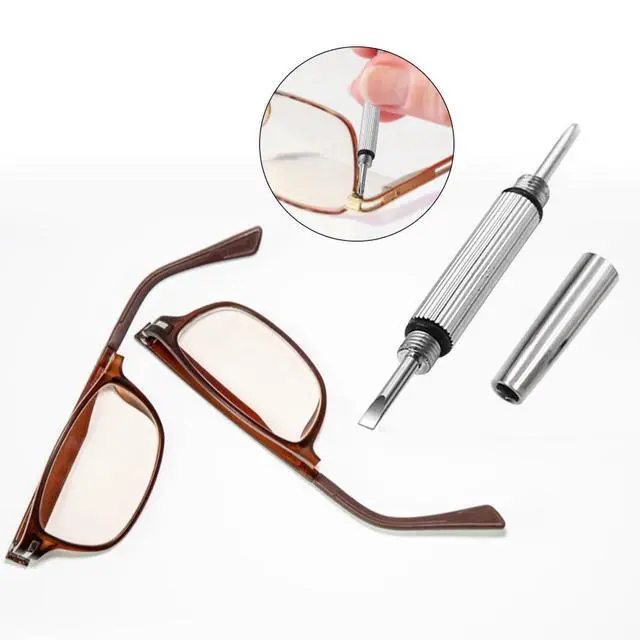 Alt view image 3 of 7 - 2 Pcs Multifunctional Mini Glasses Screwdriver 3 in 1 Eyeglass Screwdriver Repairing Tool Hex, Phillips, Flat Head