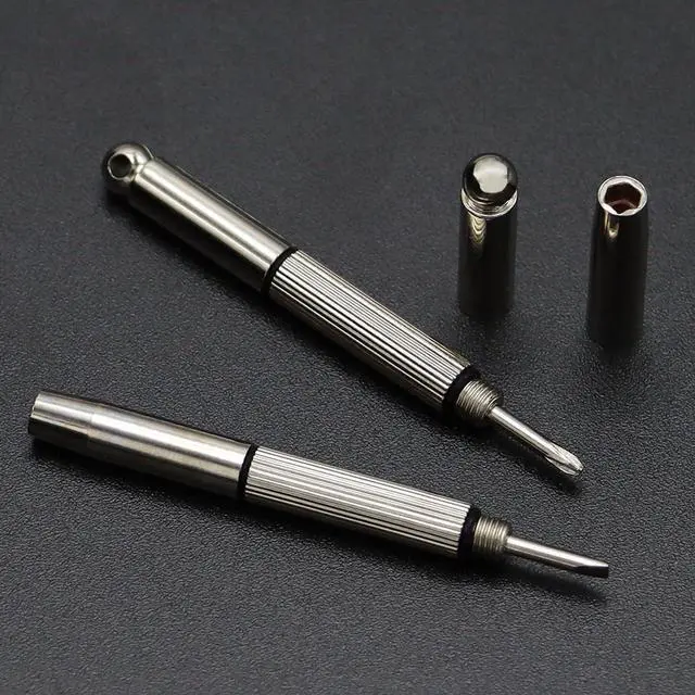 Alt view image 5 of 7 - 2 Pcs Multifunctional Mini Glasses Screwdriver 3 in 1 Eyeglass Screwdriver Repairing Tool Hex, Phillips, Flat Head