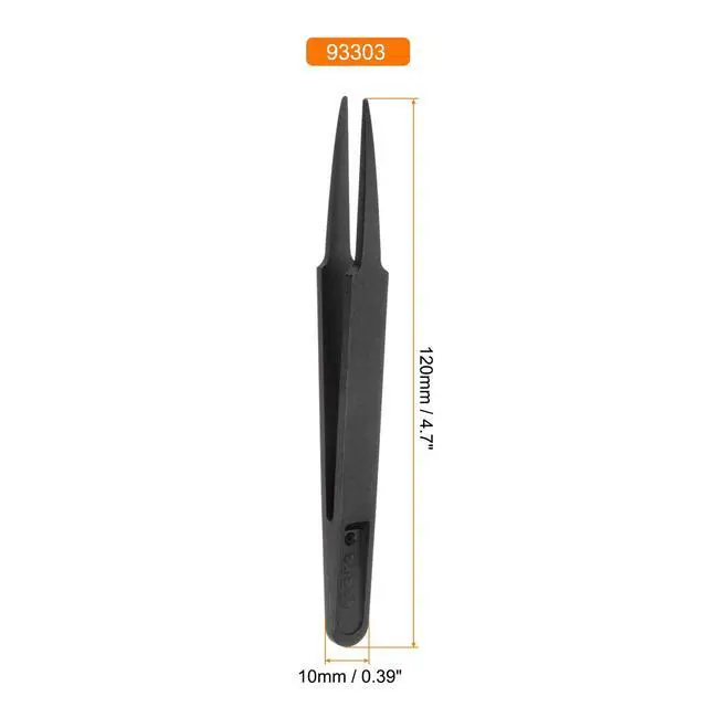 Alt view image 2 of 6 - Precision Plastic Tweezers Kit 120mm Anti-static Round Head 3 Pc | Craft Tweezers Set for Electronics,Jewelry Making,Laboratory Work,DIY Repair Tool