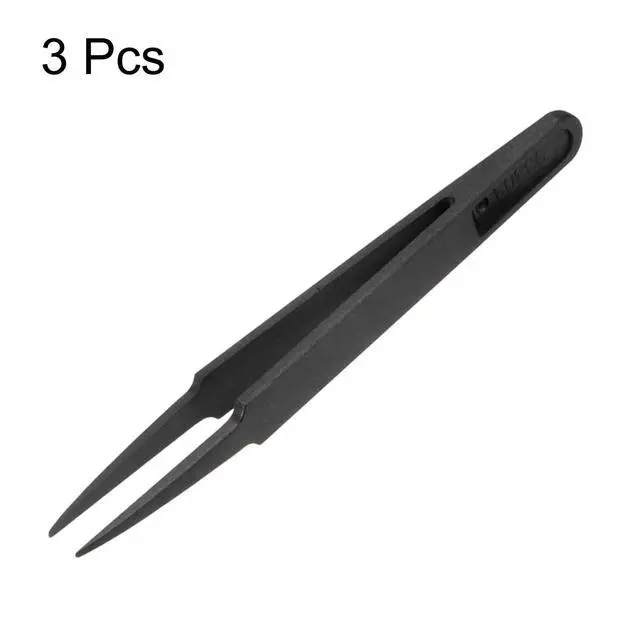 Alt view image 3 of 6 - Precision Plastic Tweezers Kit 120mm Anti-static Round Head 3 Pc | Craft Tweezers Set for Electronics,Jewelry Making,Laboratory Work,DIY Repair Tool