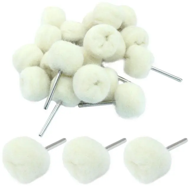 Main image of 10pcs Cashmere Polishing Buffing Wheel | 3mm×25mm Shank, For Polishing Kit