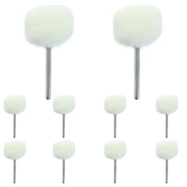 Alt view image 5 of 5 - 10pcs Cashmere Polishing Buffing Wheel | 3mm×25mm Shank, For Polishing Kit