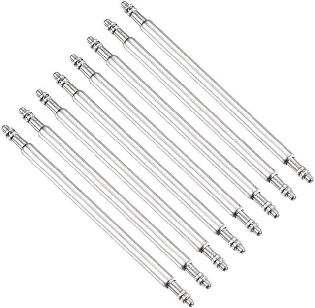 Main image of 8pcs 1.5 x 24mm Watch Spring Bar Pins, Stainless Steel Watch Band Link Pins Spring Bars Repair Tool for Metal Chain Leather Strap Watch, Silver