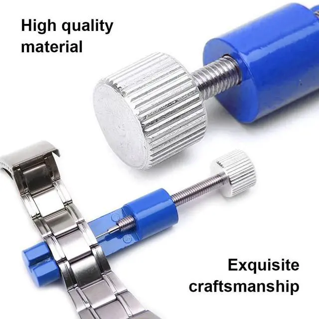 Alt view image 3 of 7 - Watch Link Removal Kit, Tools to Adjust and Remove BraceletsPin Remover for Sizing Strap, Watches Sizing Adjustment Tool Kit for Watches Repair and Sizing, Watch Band Adjustment Tool Kit (Blue)