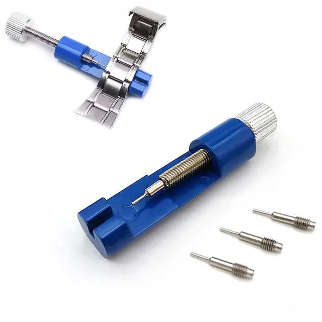 Main image of Watch Link Removal Kit, Tools to Adjust and Remove BraceletsPin Remover for Sizing Strap, Watches Sizing Adjustment Tool Kit for Watches Repair and Sizing, Watch Band Adjustment Tool Kit (Blue)