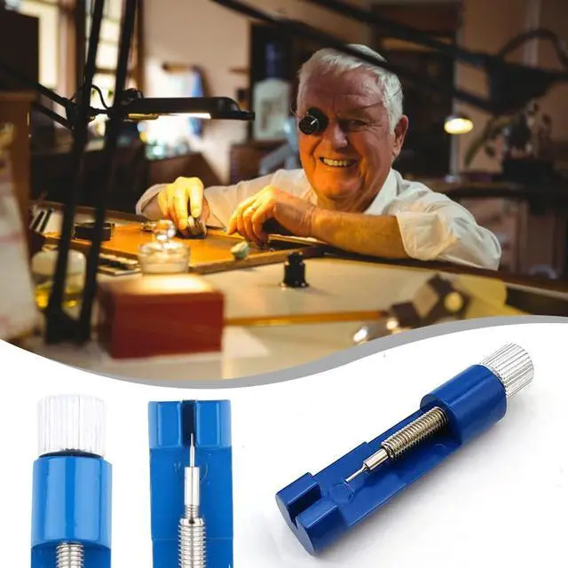 Alt view image 7 of 7 - Watch Link Removal Kit, Tools to Adjust and Remove BraceletsPin Remover for Sizing Strap, Watches Sizing Adjustment Tool Kit for Watches Repair and Sizing, Watch Band Adjustment Tool Kit (Blue)