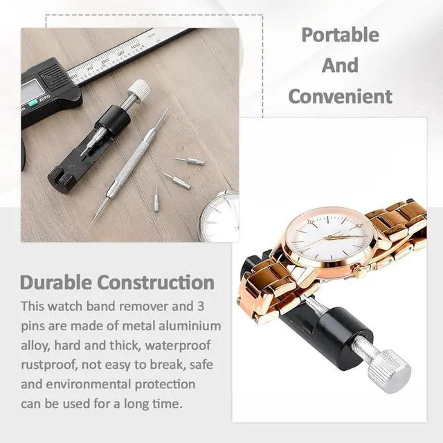 Alt view image 6 of 7 - Watch Link Removal Kit, Tools to Adjust and Remove BraceletsPin Remover for Sizing Strap, Watches Sizing Adjustment Tool Kit for Watches Repair and Sizing, Watch Band Adjustment Tool Kit (Black)