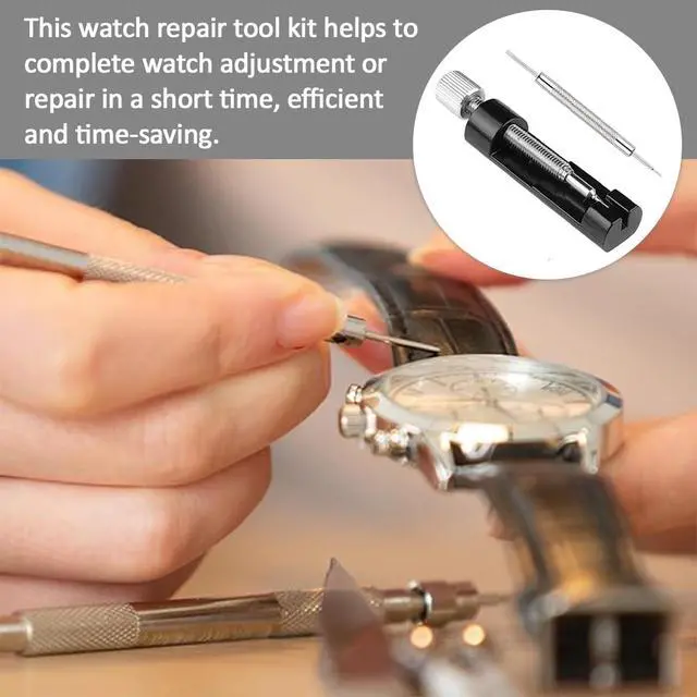Alt view image 7 of 7 - Watch Link Removal Kit, Tools to Adjust and Remove BraceletsPin Remover for Sizing Strap, Watches Sizing Adjustment Tool Kit for Watches Repair and Sizing, Watch Band Adjustment Tool Kit (Black)