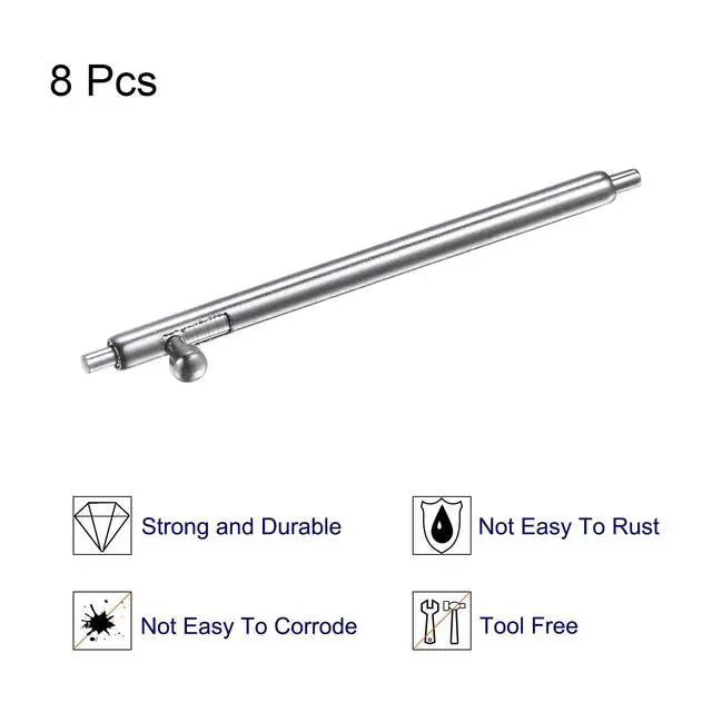 Alt view image 3 of 5 - 8pcs Quick Release Spring Bar 21mm Width 1.5mm Diameter Stainless Steel Watch Pins Replacement Band Strap Link Pins Watch Lugs for Watch Band Straps