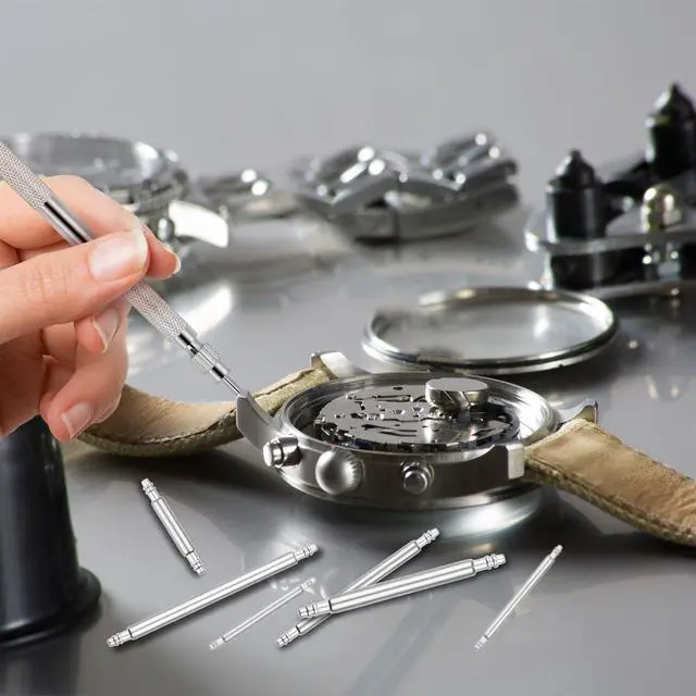 Alt view image 5 of 7 - 41 PCS Watch Pins Replacement Kit with Spring Bar Tool, Watch Band Pins with 40pcs Heavy Duty Stainless Steel Watch Pins, for Watch Repair and Watch Band Removal