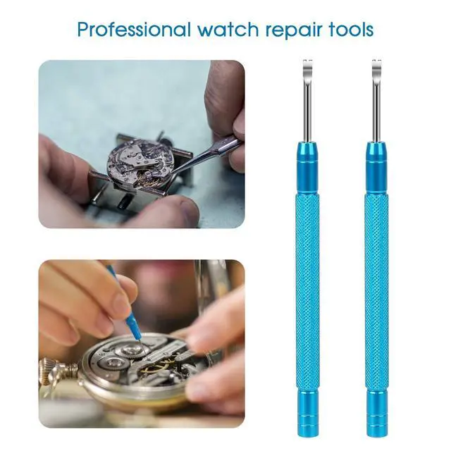 Alt view image 4 of 7 - KALIONE 2 Packs Watch Hand Remover Tools Professional Watchmaker Repair Tools Multifunction Puller Watch Hand Remover Setting Tool for Watchhands Repair Replace, Blue
