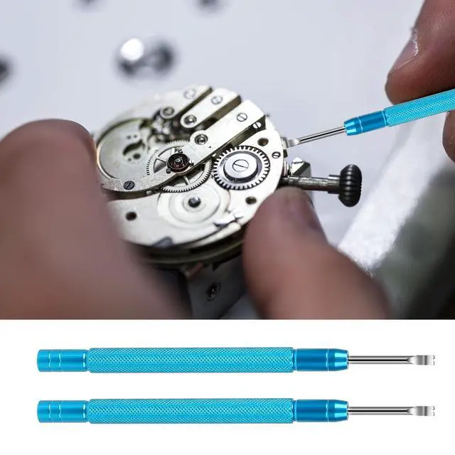 Alt view image 7 of 7 - KALIONE 2 Packs Watch Hand Remover Tools Professional Watchmaker Repair Tools Multifunction Puller Watch Hand Remover Setting Tool for Watchhands Repair Replace, Blue