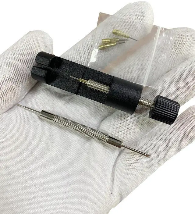 Main image of Metal Watch Band Link Removal Kit, Tools to Adjust and Remover Bracelets Strap, Pin Remover for Sizing Bands, Watch Band Adjust Repair Tool Kit with Extra Replacement