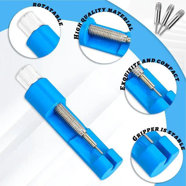 Alt view image 2 of 7 - Watch Link Removal Kit, Watch Band Remover Tool | Watch Spring Bar Tool Chain Link Pin Remover with Replacement Pins for Adjust Watch Bracelet Adjustment and Repairing