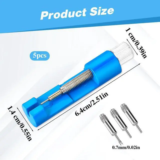 Alt view image 3 of 7 - Watch Link Removal Kit, Watch Band Remover Tool | Watch Spring Bar Tool Chain Link Pin Remover with Replacement Pins for Adjust Watch Bracelet Adjustment and Repairing