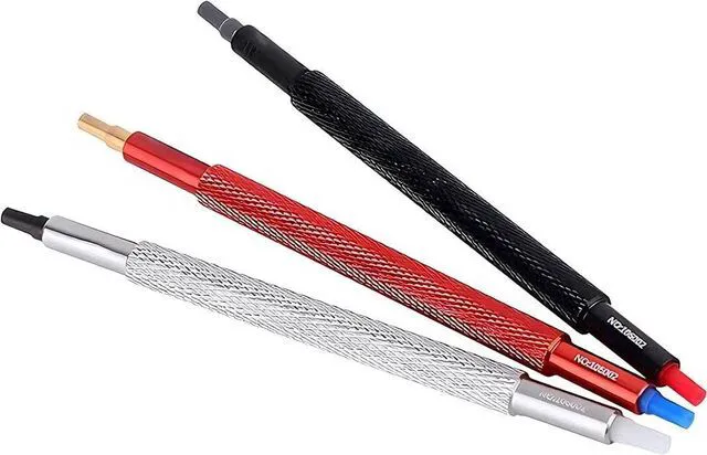 Main image of YOFAN Watch Hand Pressers, 3-Pack Professional Pusher Tool Set for Repair | Metal, 5 hole sizes, polished surface, scratch-free, for watch hands, installation, repair, hobbyists, professionals