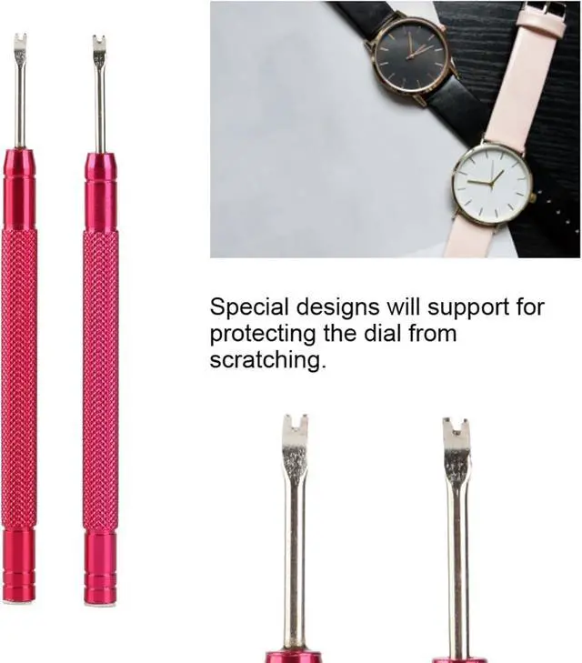 Alt view image 3 of 7 - 2Pcs Watch Hand Removal Tool, 4.3 inch Hand Setting Professional Minute Second Hour Remover Tool, Steel Watch Presser for Repairing Different Size Hour, Min and Second Hands