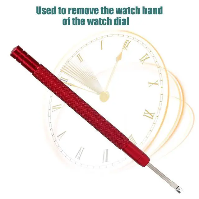 Alt view image 2 of 7 - 2Pcs Watch Hand Removal Tool, Alloy Hands Presser 3.7inch Professional, Anti Scratch Watch Hand Puller Design for Safe Dial Removal