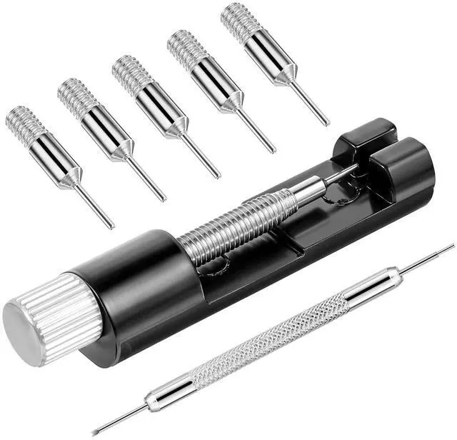 Main image of Watch Link Removal Kit, Adjust and Remove Bracelets Tools with 5 PCS Replacement Pins, Pin Remover for Sizing Strap Watches Sizings Adjustment Tool Kit for Watches Repair and Sizings