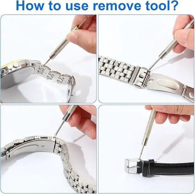 Alt view image 3 of 7 - Watch Repair Kit with Watch Back Remover Tool, Includes Screwdriver, Link Removal Tool and Extra Replacement Pins