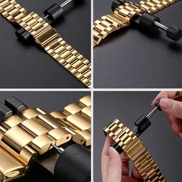 Alt view image 4 of 7 - Olytop 2 Pack Watch Link Removal Kit, Watch Band Tool Repair Kit, Resizing Tool for Watch Bracelet Adjustment & Replacement, Pin Remover for Sizing Strap with Extra Replacement