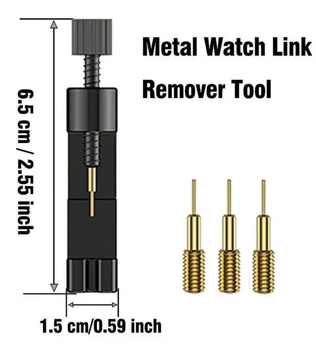Alt view image 3 of 7 - Olytop 2 Pack Watch Link Removal Kit, Watch Band Tool Repair Kit, Resizing Tool for Watch Bracelet Adjustment & Replacement, Pin Remover for Sizing Strap with Extra Replacement