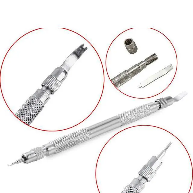 Alt view image 5 of 6 - 5 Pieces Spring Bar Tool Watch Repair Tool Kit for Watch Band Replacement and Pin Tool Set, Silver