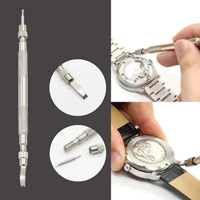 Alt view image 6 of 6 - 5 Pieces Spring Bar Tool Watch Repair Tool Kit for Watch Band Replacement and Pin Tool Set, Silver