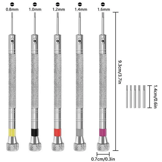 Alt view image 2 of 7 - Screwdriver Set, 5PCS for Watch & Battery