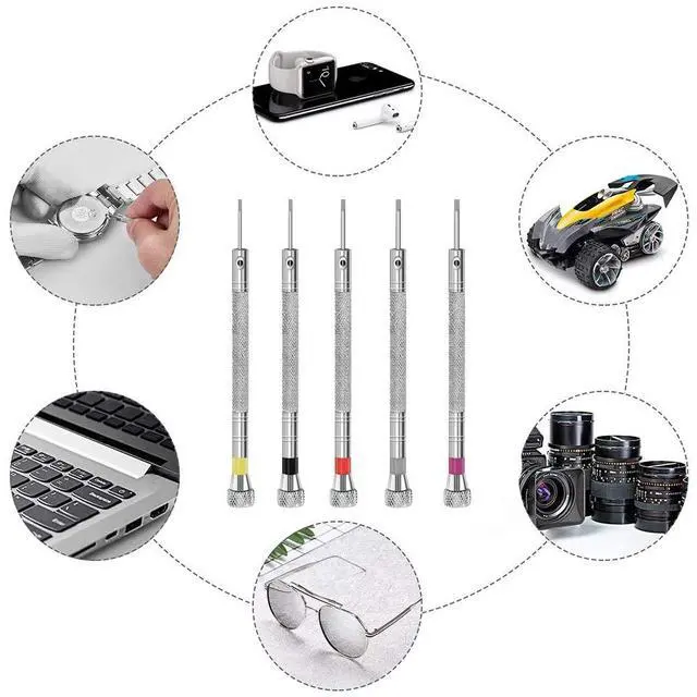 Alt view image 7 of 7 - Screwdriver Set, 5PCS for Watch & Battery