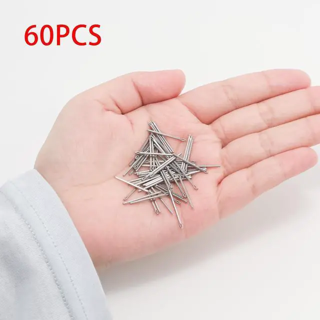 Alt view image 3 of 5 - 60Pcs 20mm x 0.9mm / 0.787" x 0.035" Silver Stainless Steel Watch Link Pins, Strap Bars Split Pins, Watch Band Link Cotter Pin for Watchband Repair and DIY
