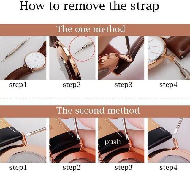Alt view image 4 of 7 - 3PCS Double Tip Pins Tools Spring Bar Tools for Watch Wrist Strap Removal Repair Fix Kit Tool
