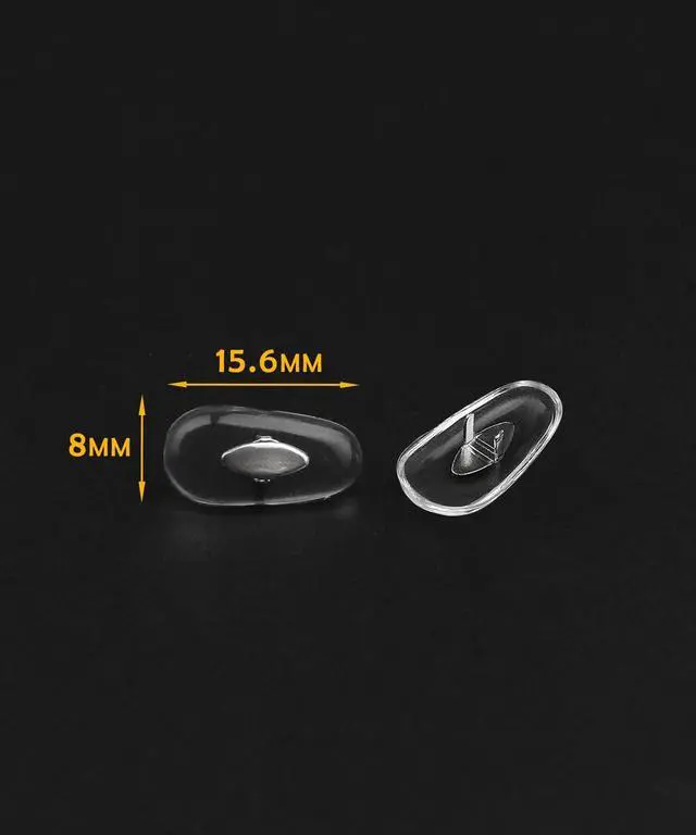 Alt view image 3 of 5 - 6 Pairs Anti Slip Nose Pads Replacement for Ray-Ban RB3029 RB3119 RB3136 RB3138 RB3183 RB3362 RB3379 RB3386 RB3387 RB3429 RB3445 RB3449 RB3457 RB3478 RB3483 Clip-on Eyeglasses, Silver Nosepieces