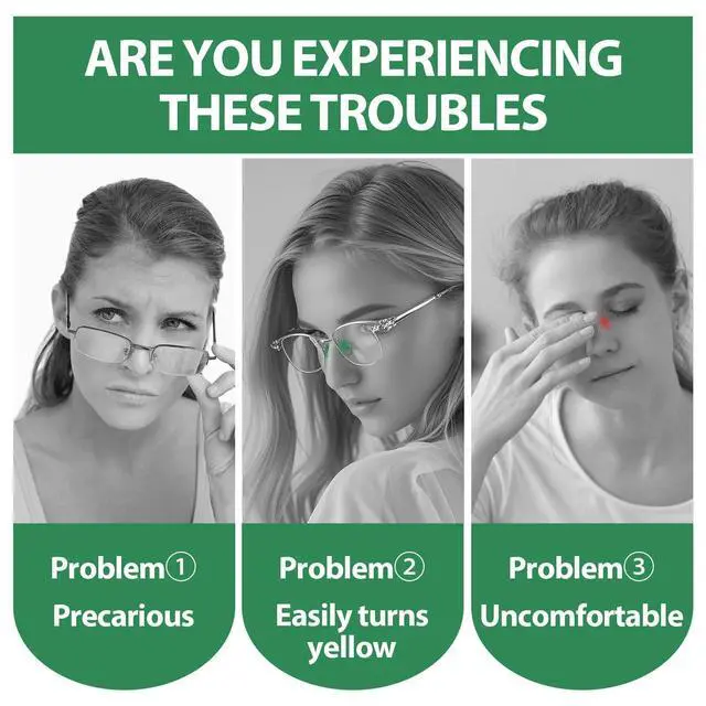 Alt view image 4 of 6 - Metal Core Nose Pads Kit - 5 Pairs Nose Pads, 3 Screw Types, 3-in-1 Screwdriver, Replacement and Eyeglass Repair KitGolden
