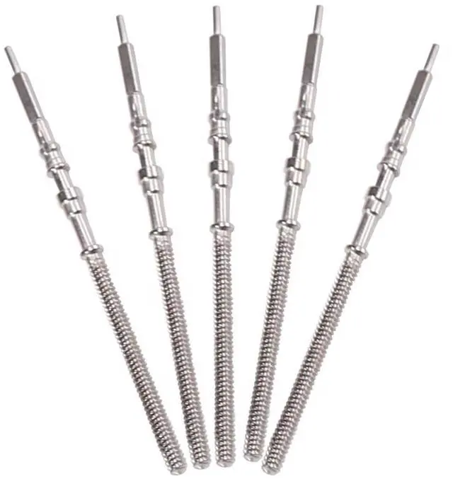 Main image of 5Pcs Silver Movement Watch Steel Stem Crown Kit of Parts for NH35 NH36 NH38 NH39,Stem Spare Parts Kits,Movement Holder,Repair Tools and Kits Watch Accessories