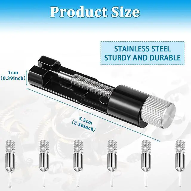 Alt view image 3 of 7 - Watch Link Removal Kit 2 Pack Watch Band Repair Tools | Pin Remover For bracelet resizing and strap replacement, equipped with sufficient spare replacement pins