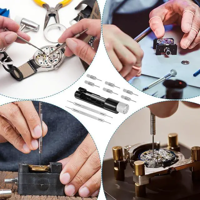 Alt view image 6 of 7 - Watch Link Removal Kit 2 Pack Watch Band Repair Tools | Pin Remover For bracelet resizing and strap replacement, equipped with sufficient spare replacement pins