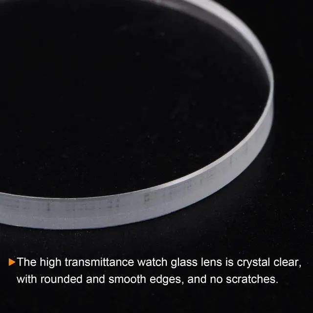 Alt view image 6 of 7 - Watch Clear Crystal Lens Glass 39.5mm Dia. 2.5mm Thick Round Flat Mineral High Transmittance Watch Glass Replacement Part for Watchmaker Repair