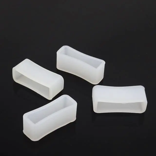 Alt view image 2 of 7 - 4PCS 22mm Rubber Replacement Watch Band Strap Loops (Clear)
