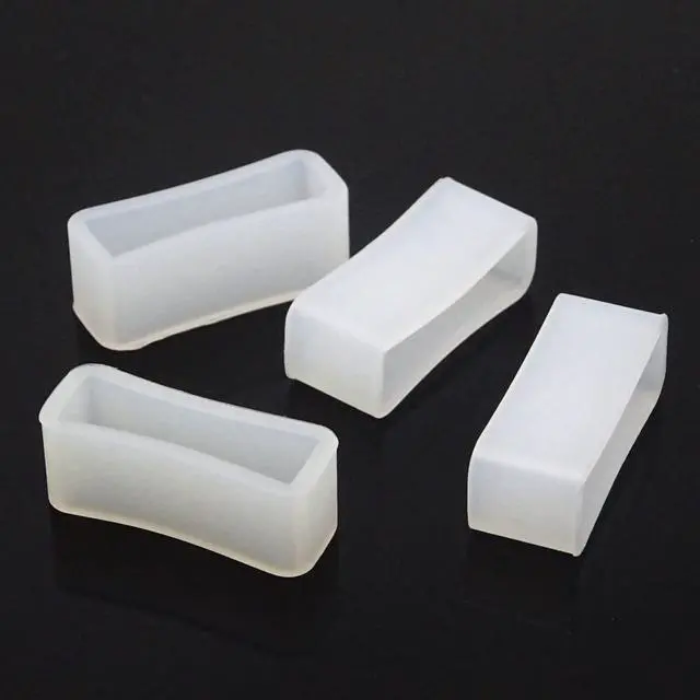 Alt view image 3 of 7 - 4PCS 22mm Rubber Replacement Watch Band Strap Loops (Clear)