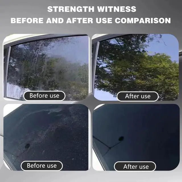 Alt view image 7 of 7 - 2PCS Bianca Glass Polishing Liquid D1, Bomini Car Glass Polishing, Anti-Fog Hydrophobic Coating Spray, Compound Windshield Cleaner Oil Film Remover Scratches, Wiper Marks & Oil Film with Sponge