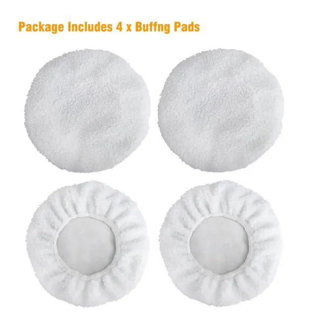 Alt view image 7 of 7 - 4 PCS Car Polishing Pads 5-6 Inch - Professional Grade Buffing Pads with Reinforced Double-Stitched Edges for Auto Detailing & Surface Restoration