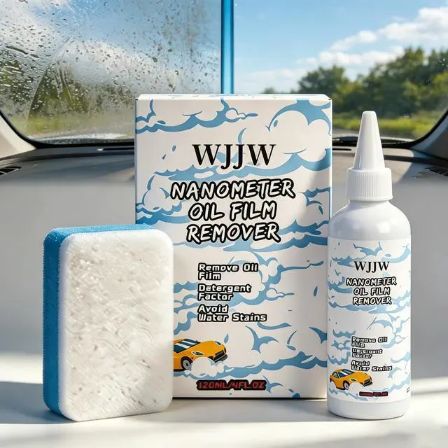 Main image of Emulsion Cleaner, Windshield Oil Film Remover, Nano Rare Earth Windshield Cleaner, Remove Water Spots, Wax & Grime, Restore Clarity for Auto Windows, Shower Doors & Home Glass