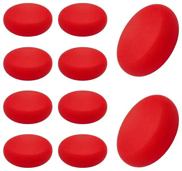 Main image of 10PCS Car Foam Applicator Pads, 3.78" Round Auto Hand Polishing Pads, Compound Vehicle Detailing Sponges for Waxing, Paint, Ceramic, Glass (Red)